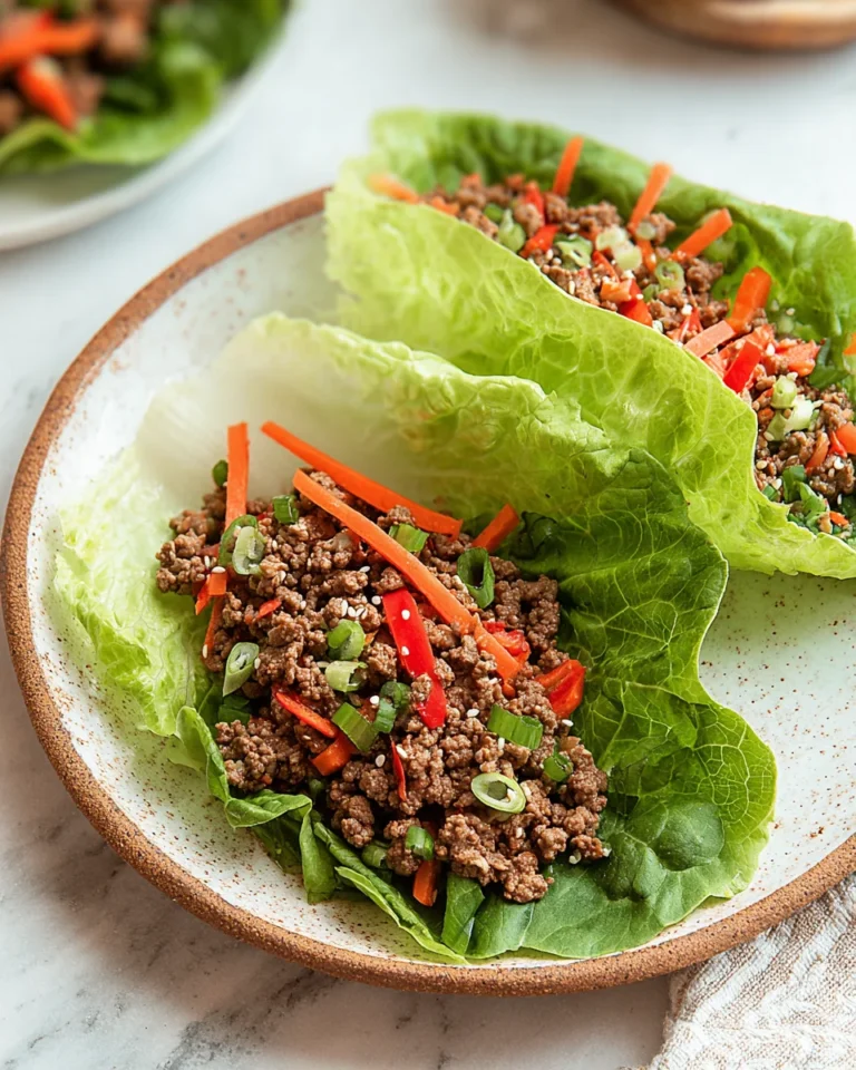 Asian Style Ground Beef Lettuce Wraps