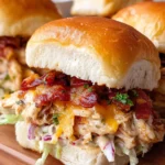 Bacon Ranch BBQ Chicken Sliders