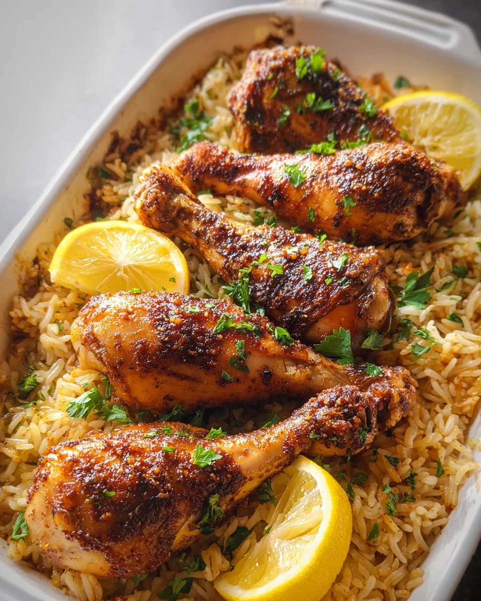 Baked Chicken Legs and Rice 23 Baked
