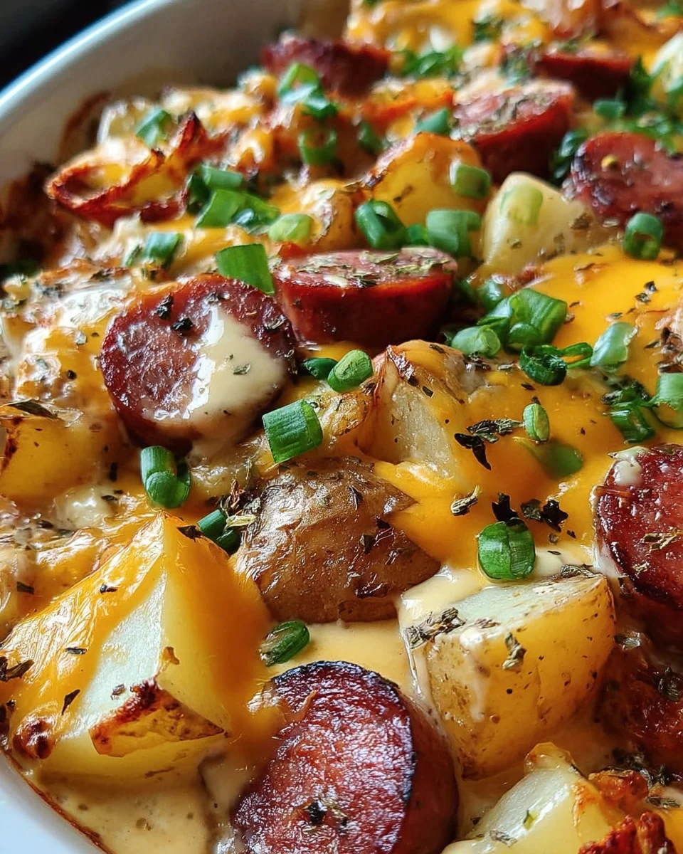 Cheesy Ranch Potatoes and Smoked Sausage 22 Cheesy