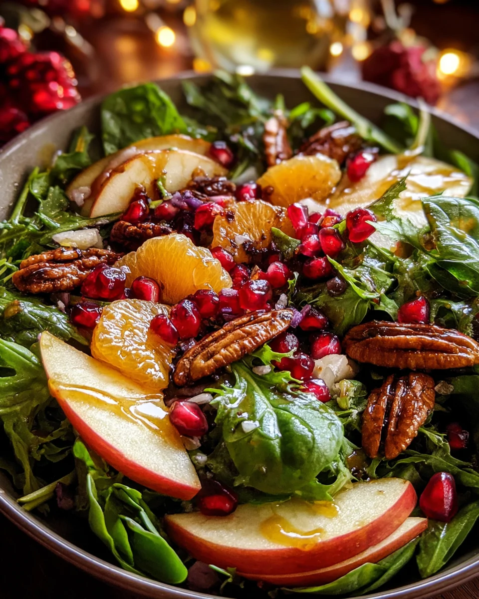 Christmas Salad with Honey Mustard Dressing