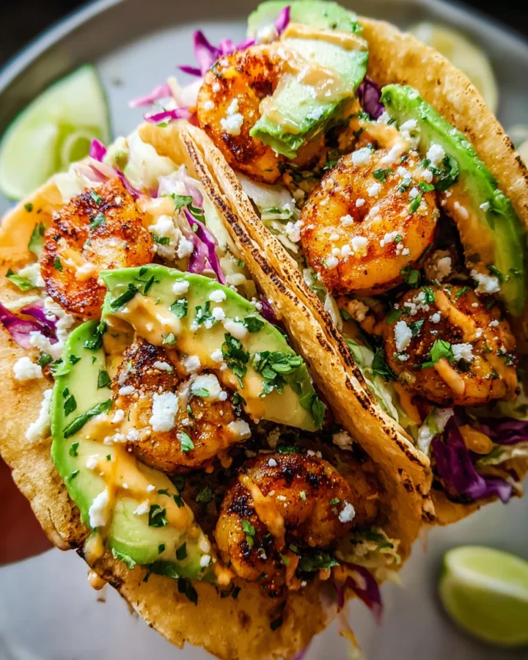 Cilantro Lime Shrimp Tacos with Creamy Slaw
