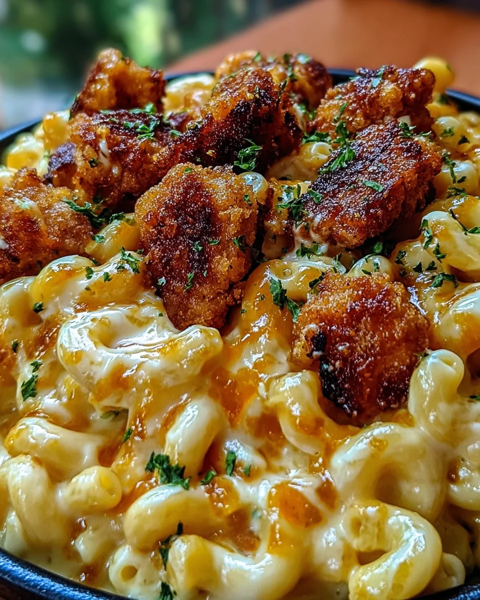 Creamy Honey Pepper Chicken Mac and Cheese Delight