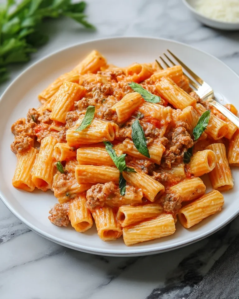 Creamy Sausage Rigatoni