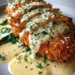 Crispy Parmesan Chicken with a Rich Garlic Sauce