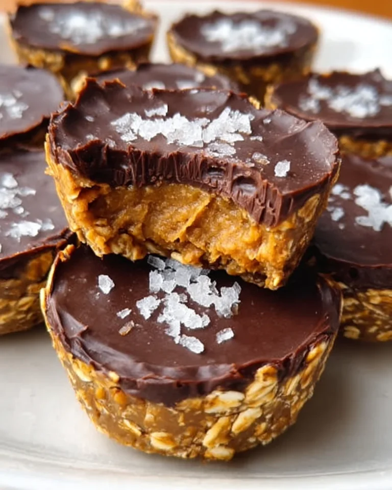 Easy No Bake Peanut Butter Oat Cups