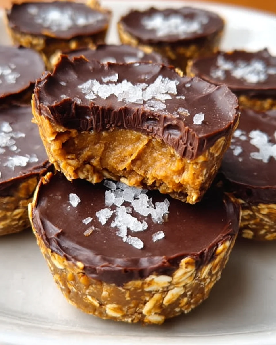 Easy No Bake Peanut Butter Oat Cups