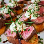 Easy Steak Crostini (with Horseradish Sauce)