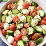 Fresh Cucumber Caprese Salad