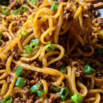 Ground Beef Mongolian Noodles