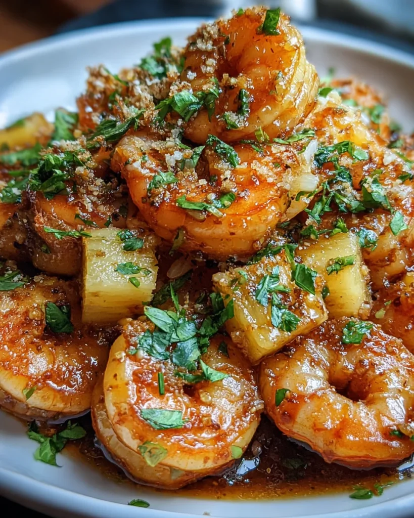 Hawaiian Garlic Shrimp