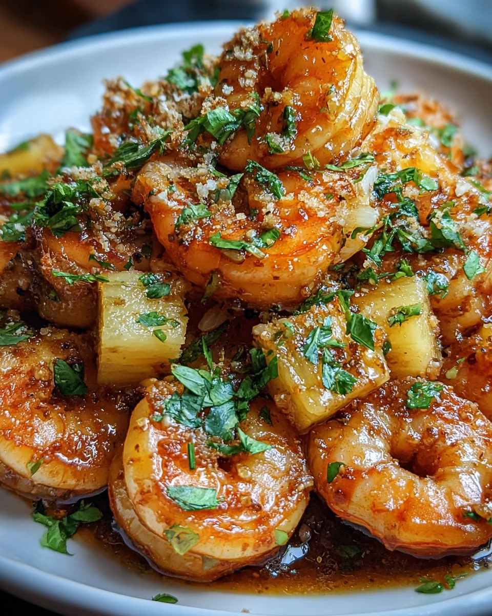 Hawaiian Garlic Shrimp