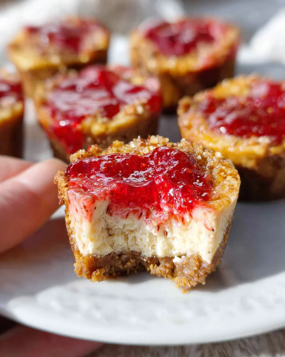 High Protein Healthy Strawberry Cheesecake Bites