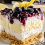 No Bake Lemon Blueberry Dessert
