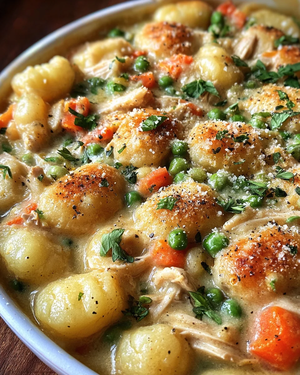One Pot Gnocchi Chicken Pot Pie