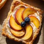 Peaches and Cream Puff Pastry Tart