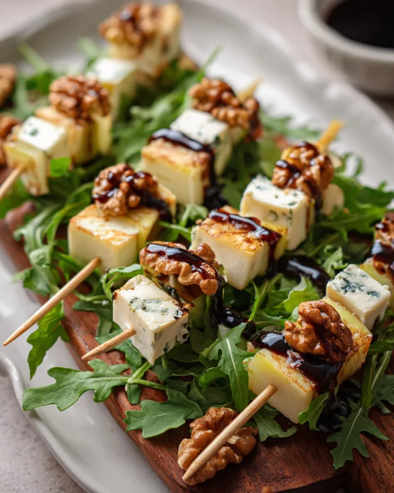 Pear & Brie Cheese Salad Skewers