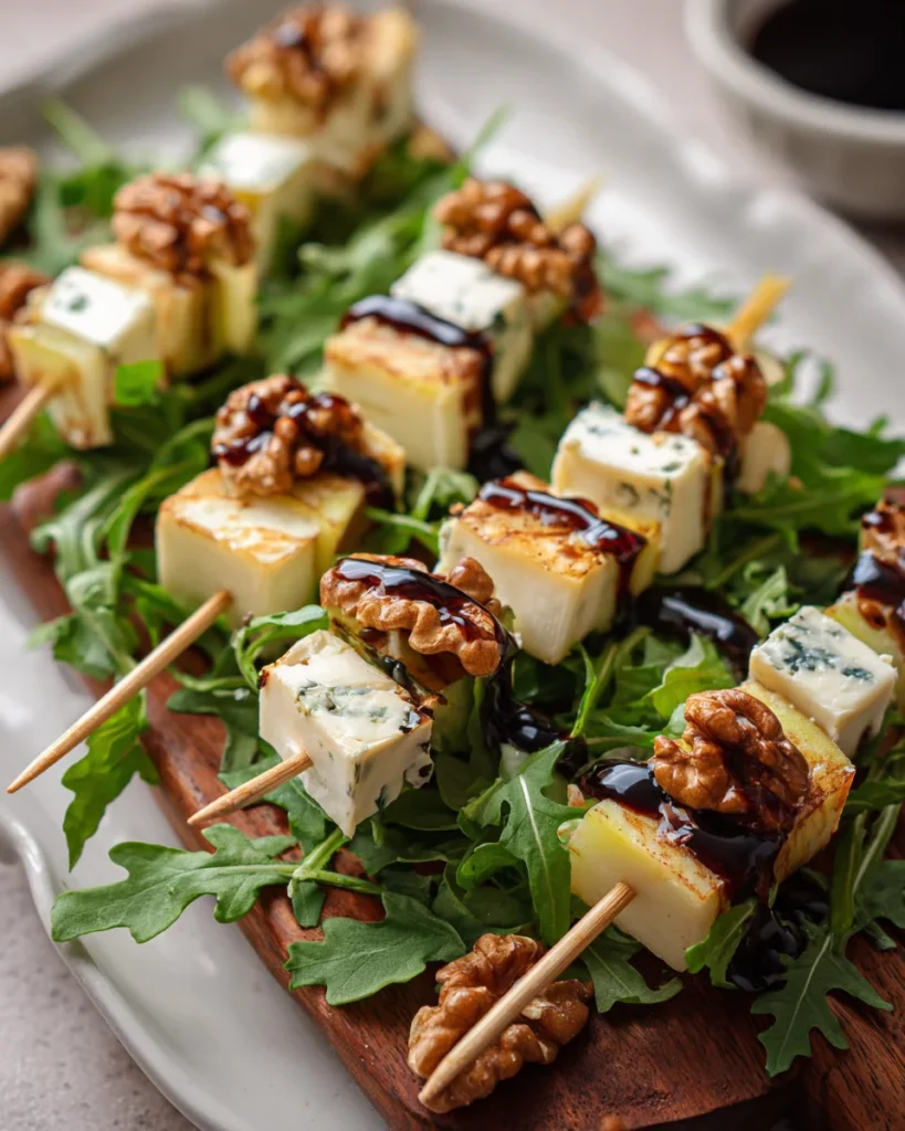 Pear & Brie Cheese Salad Skewers