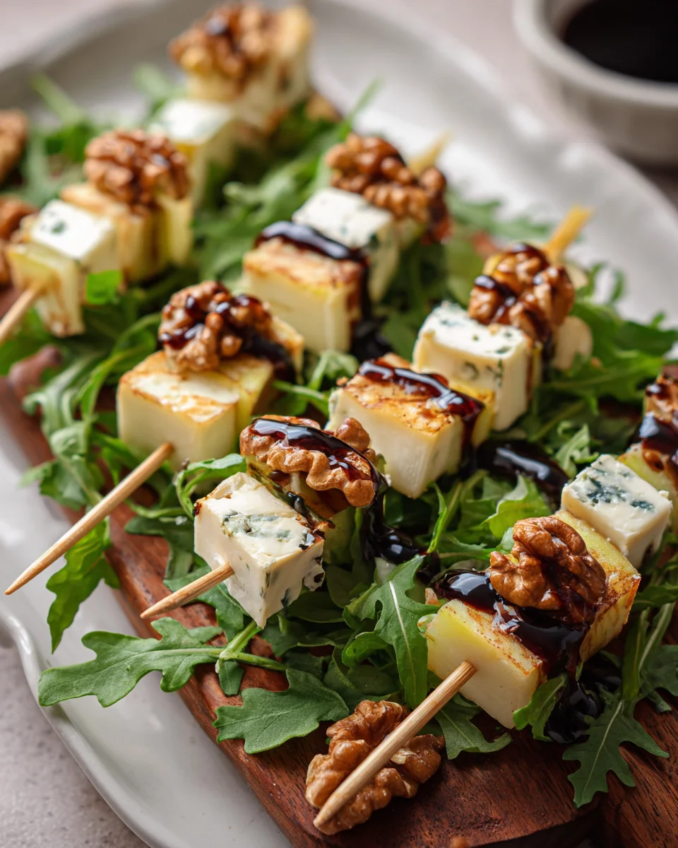 Pear & Brie Cheese Salad Skewers