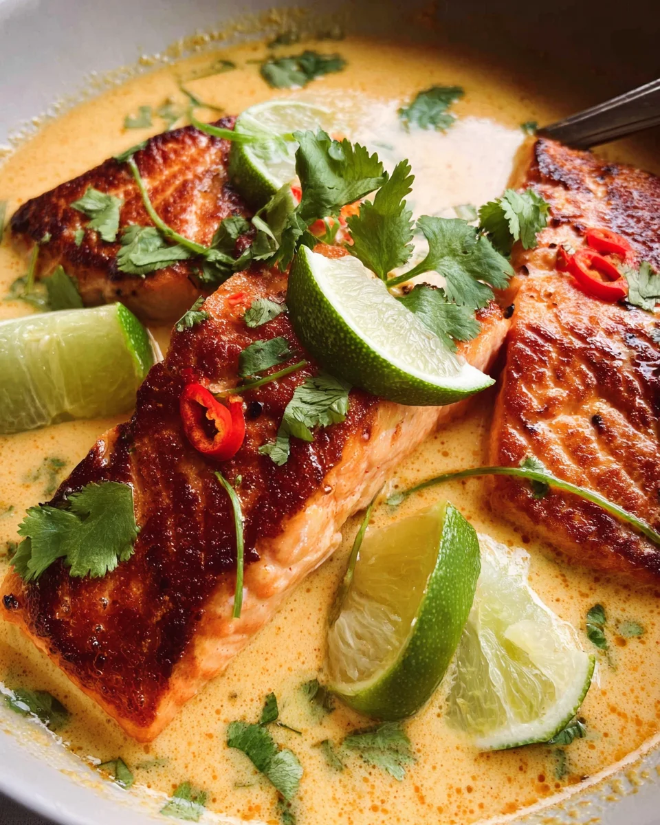 Poached Salmon in Coconut Lime Sauce 18 Poached