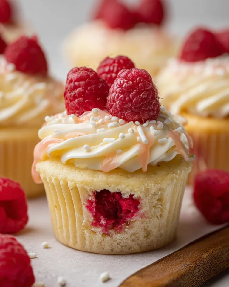 The Best White Chocolate Raspberry Cupcakes