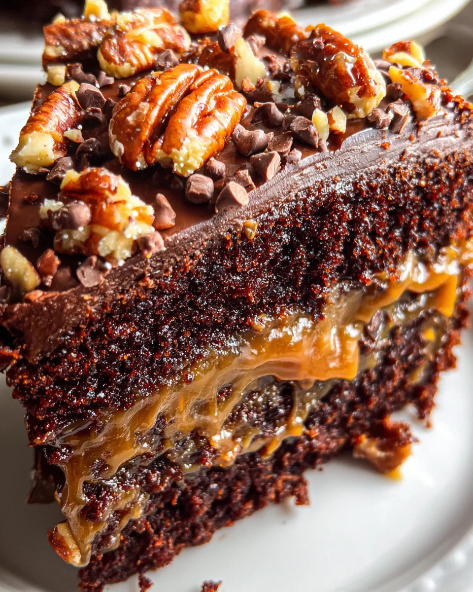 Turtle Caramel Cake