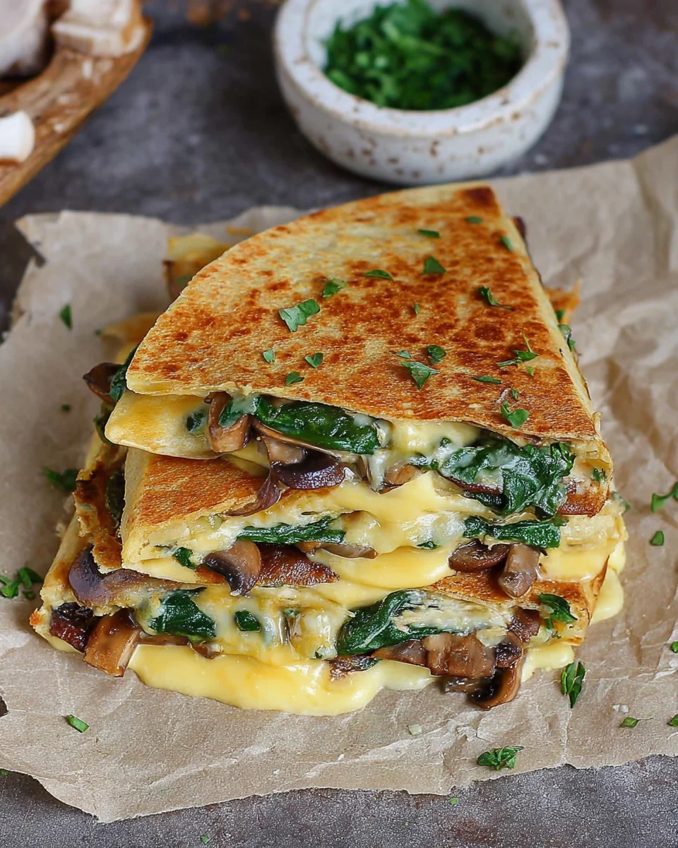 Vegan Spinach Quesadillas