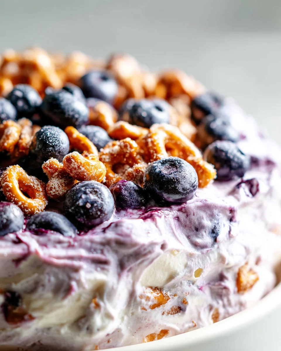 Blueberry Pretzel Salad