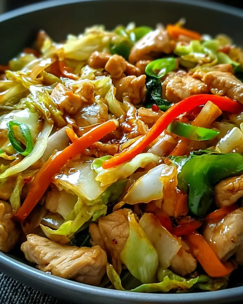 Chinese Chicken Cabbage Stir-Fry
