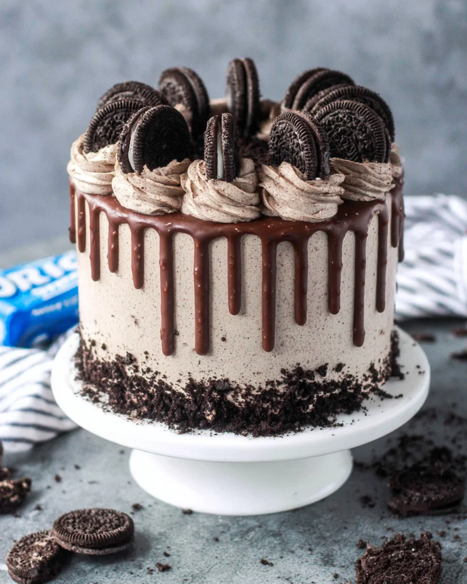 Cookies and Cream Cake with Coffee Oreo Buttercream 30 Cookies and Cream Cake with Coffee Oreo Buttercream