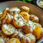 Creamy Garlic Baby Potatoes