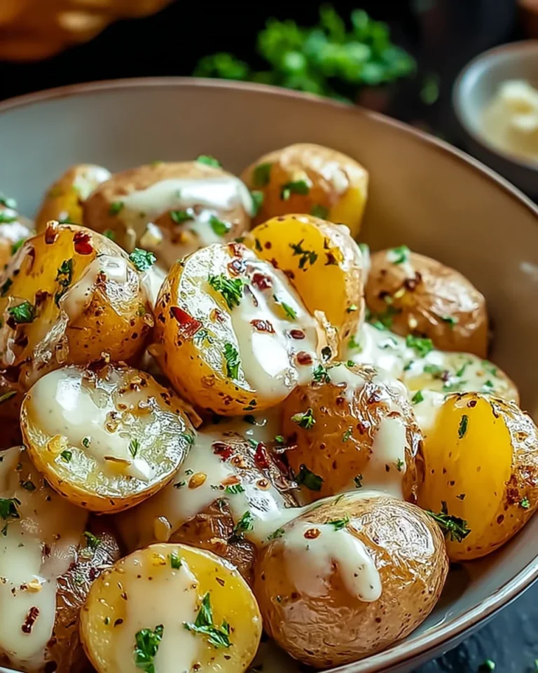 Creamy Garlic Baby Potatoes
