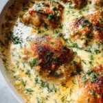 Creamy Oven Baked Chicken Thighs
