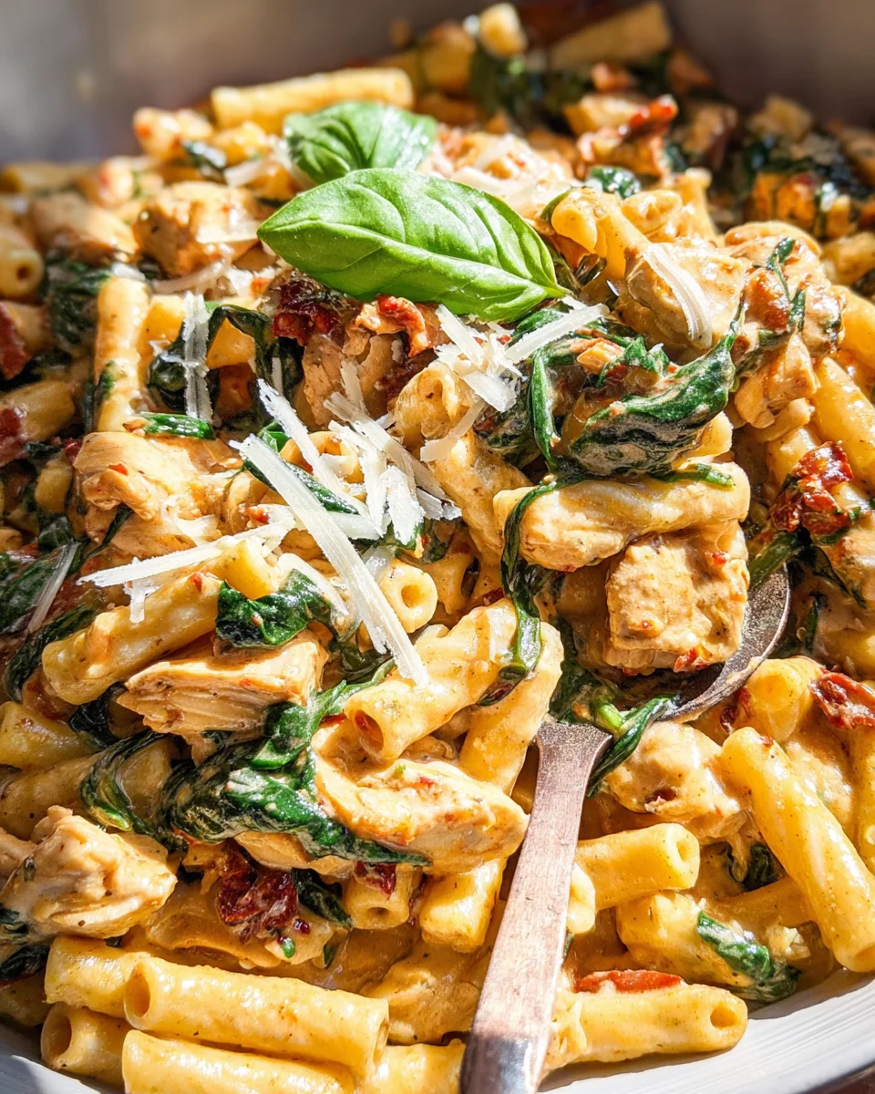 Creamy Sun Dried Tomato Chicken Pasta