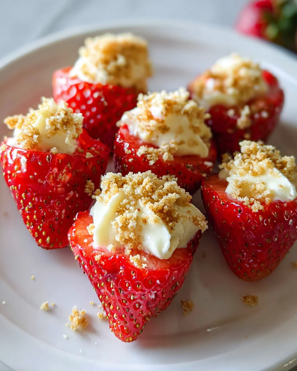 Deviled Strawberries (Made with a Cheesecake Filling) 18 Deviled