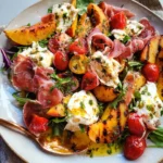 Grilled Nectarine Burrata Prosciutto Salad