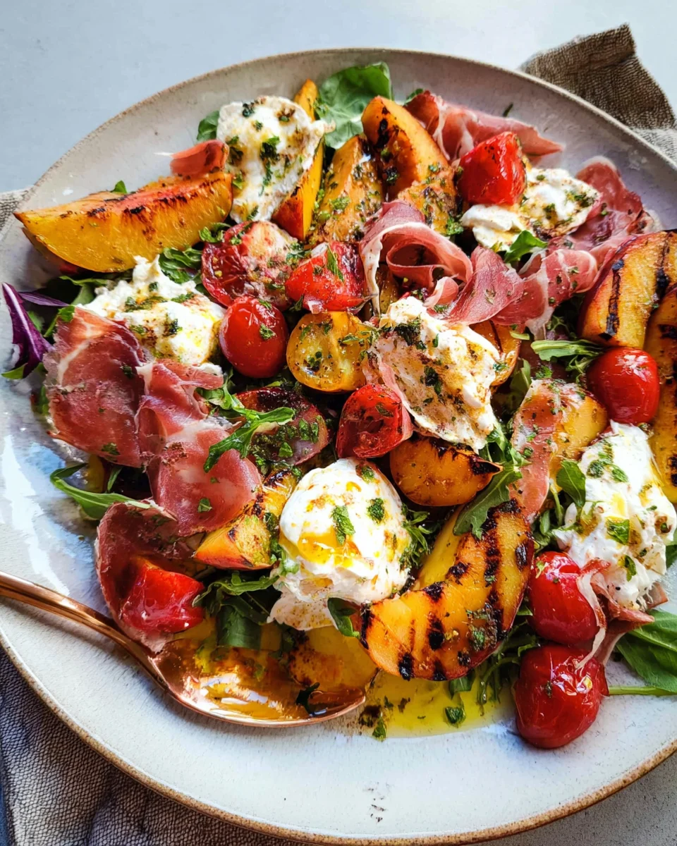 Grilled Nectarine Burrata Prosciutto Salad 30 Grilled Nectarine Burrata Prosciutto Salad