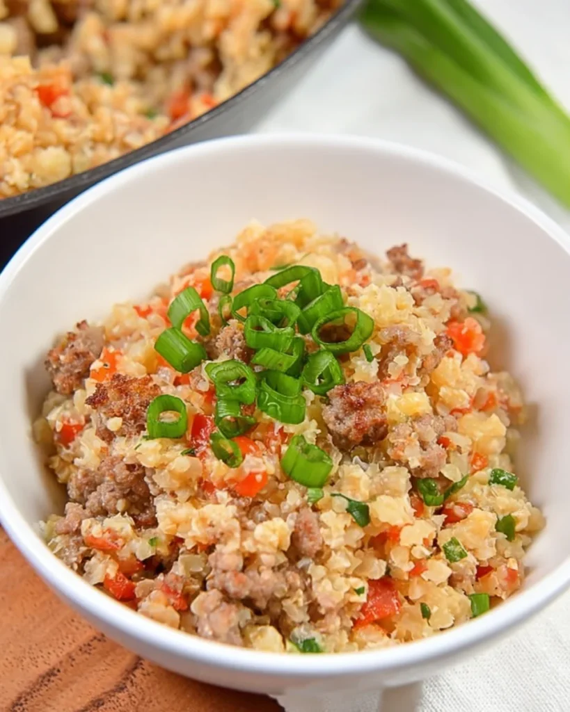 Keto Dirty Cauliflower Rice