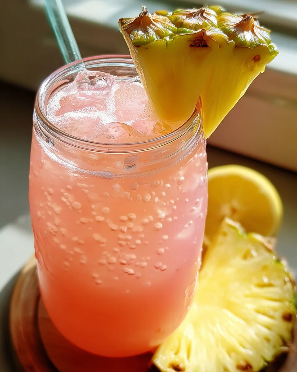 Pineapple Pink Lemonade Party Drink