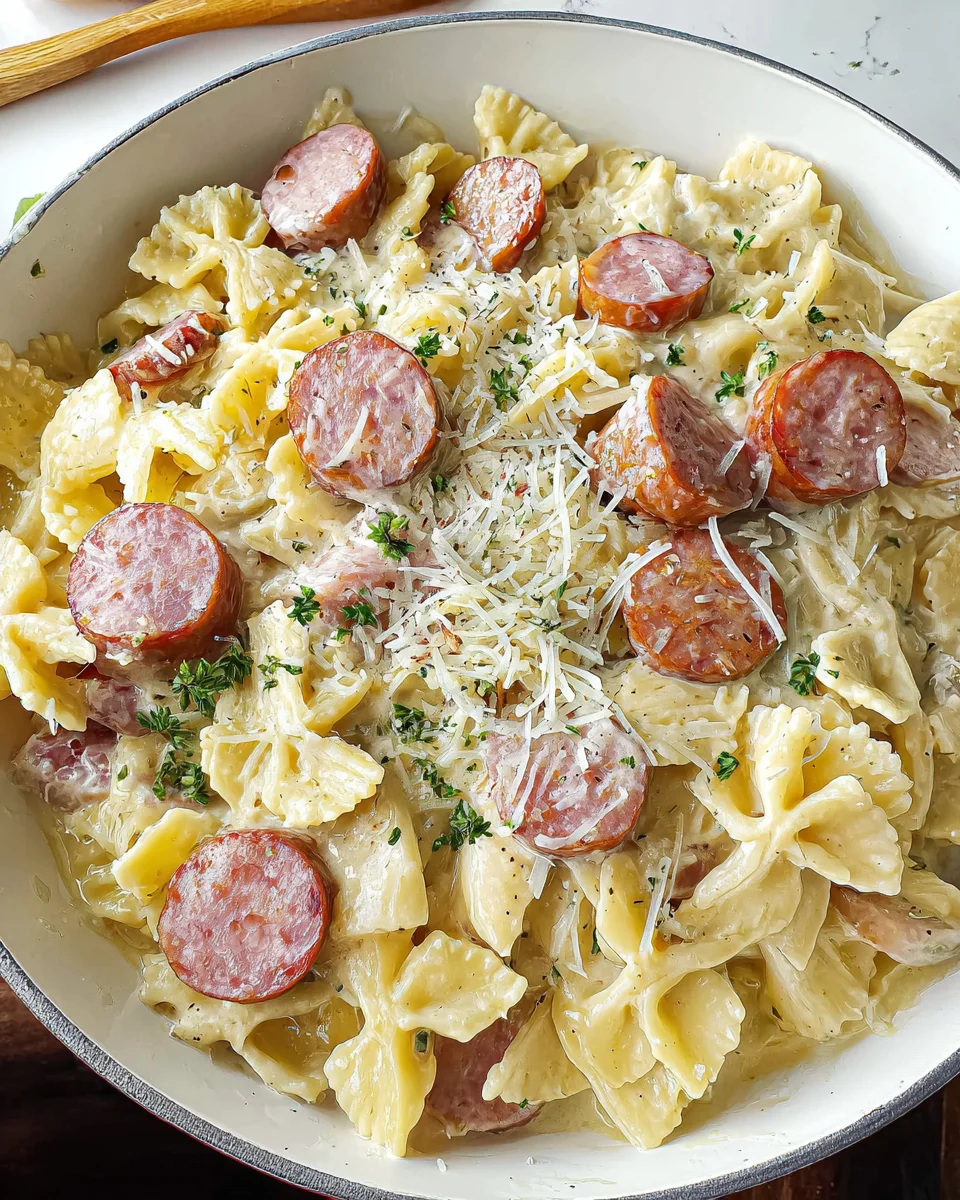 Sausage Alfredo Pasta 19 Sausage