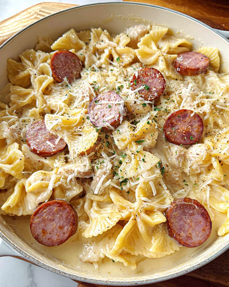 Sausage Alfredo Pasta 20 Sausage