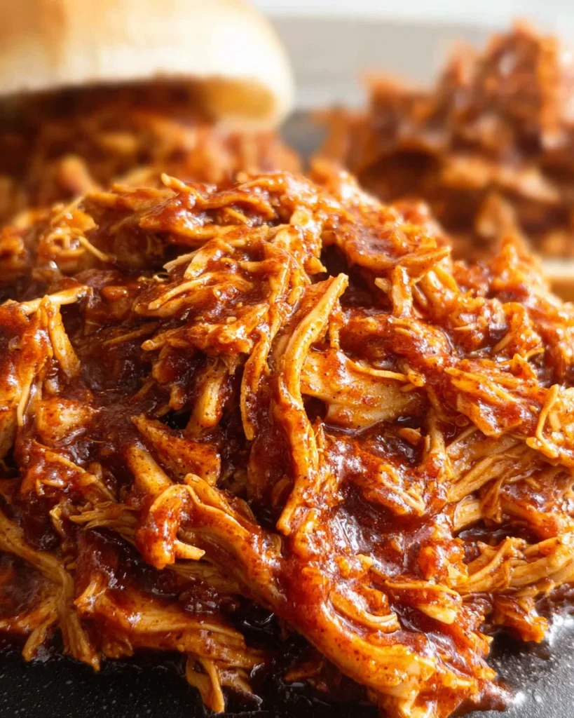 Shredded BBQ Chicken (Crock Pot Recipe)
