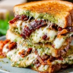 Sun Dried Tomato Bacon Pesto Grilled Cheese