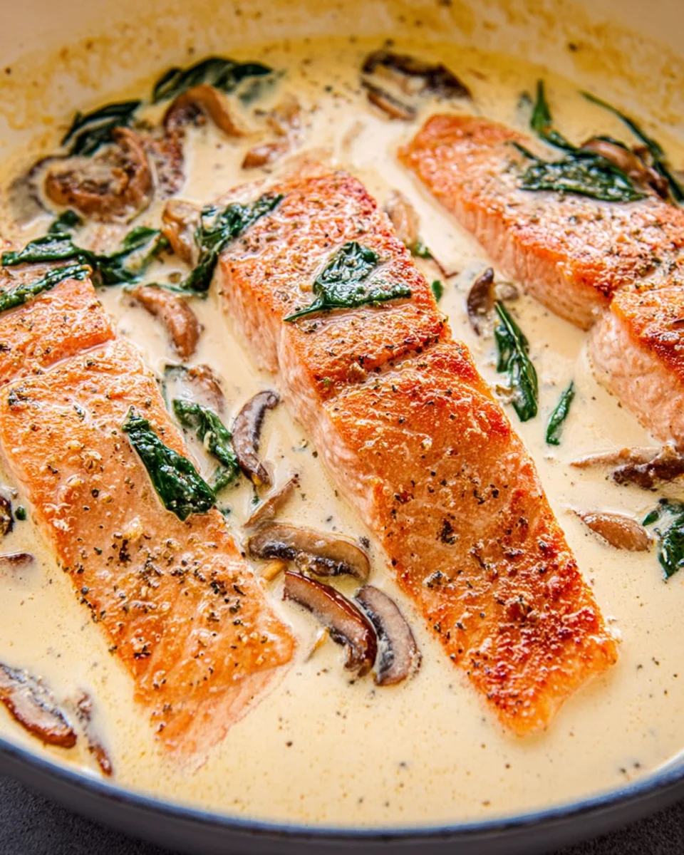 Tuscan Salmon with Parmesan Cream Sauce 20 Tuscan