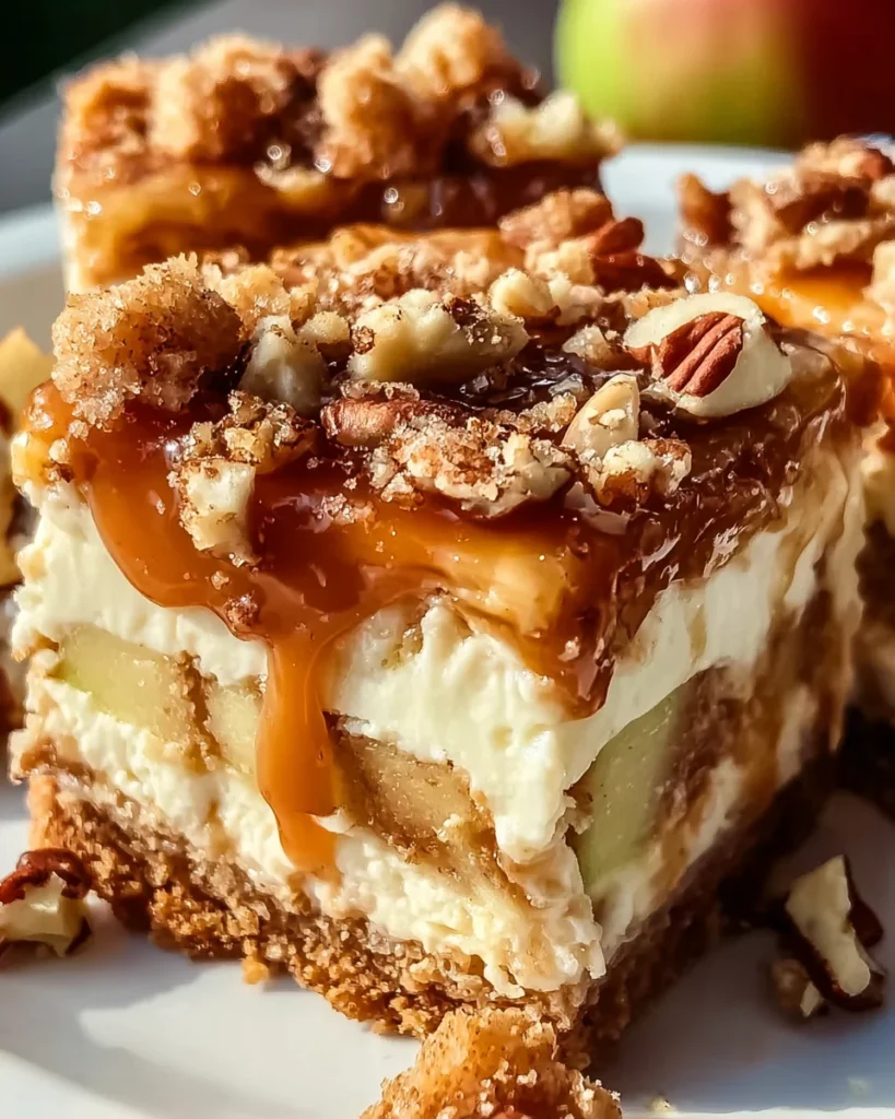 Caramel Apple Cheesecake Bars