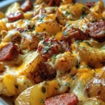 Cheesy Ranch Potatoes and Smoked Sausage