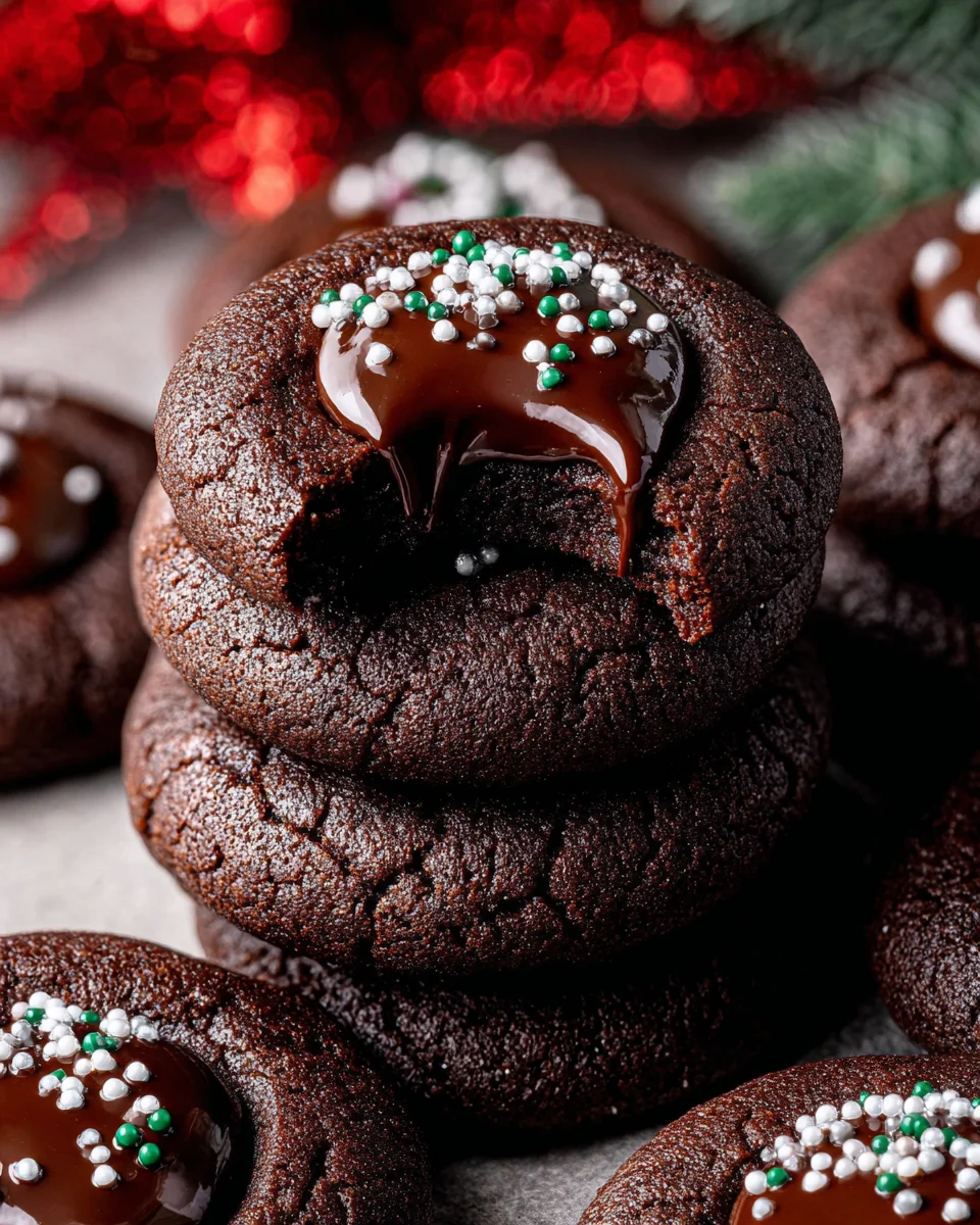 Chocolate Thumbprint Cookies