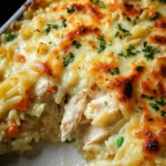 Dump-and-Bake Chicken Alfredo Rice Casserole Recipe