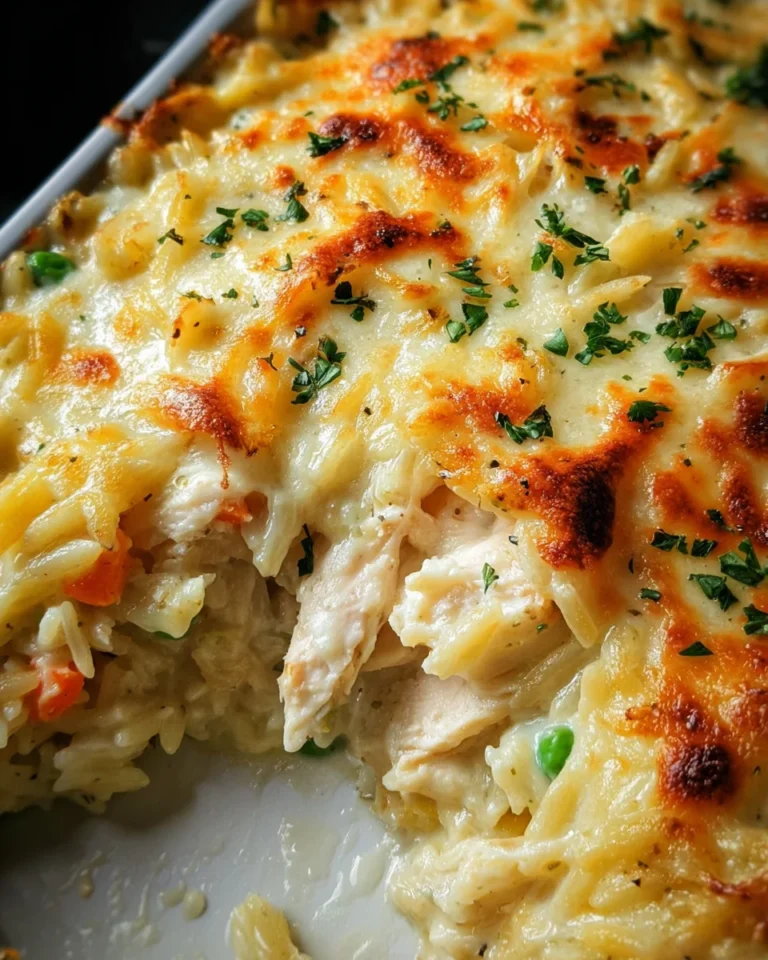 Dump-and-Bake Chicken Alfredo Rice Casserole Recipe
