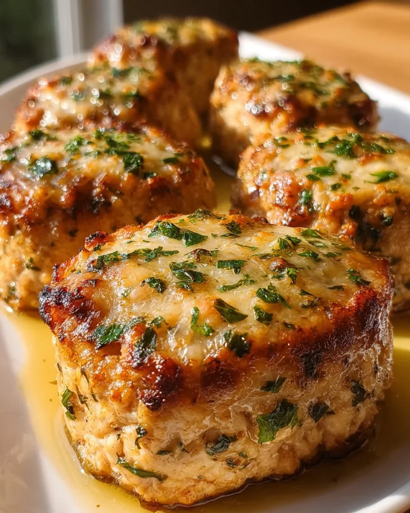 Garlic Parmesan Chicken Meatloaves